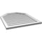 Ekena Millwork Octagonal Top Surface Mount PVC Gable Vent w/ 2"W x 1-1/2"P Brickmould Frame, 28"W x 34"H GVPOT28X3402SN - alternate 3